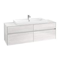 Тумба под раковину Villeroy & Boch Collaro 1600х500 мм C03100E8 белое дерево