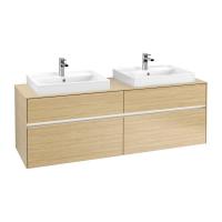 Тумба под раковину Villeroy & Boch Collaro 1600х500 мм с подсветкой C024L0VJ северный дуб