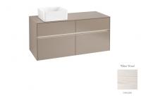 Тумба под раковину Villeroy & Boch Collaro 1200х500 мм с подсветкой C042L0E8 белое дерево