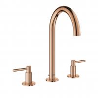Смеситель для раковины Grohe Atrio M-Size 3 отверстия, высокий поворотный излив, донный клапан 20 009 DA3 тёплый закат