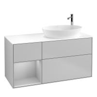 Тумба под раковину Villeroy & Boch Finion 1200х501 мм F921GJGJ светло-серый/светло-серый