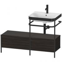 Консоль с раковиной Duravit Happy D.2 Plus 1200х490 мм HP4755O6969 чёрный/брашированный орех