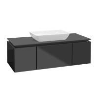 Тумба под раковину Villeroy & Boch Legato 1200х500 мм с подсветкой B706L0FP серый глянцевый
