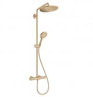 Душевая система с термостатом для душа Hansgrohe Croma Select S Showerpipe 280 1jet 26890140 шлифованная бронза
