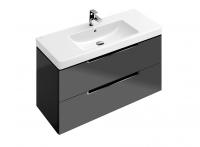 Тумба под раковину Villeroy & Boch Subway 2.0 987х449 мм A69710FP серый глянцевый