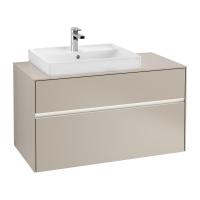 Тумба под раковину Villeroy & Boch Collaro 1000х500 мм с подсветкой C017L0VK мягкий серый