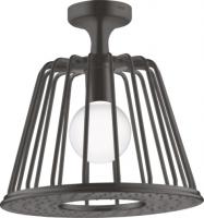 Верхний душ Axor LampShower/Nendo 275 1jet с потолочным подсоединением 26032340 шлифованный чёрный хром