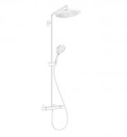 Душевая система с термостатом для душа Hansgrohe Croma Select S Showerpipe 280 1jet 26890700 матовый белый