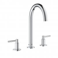 Смеситель для раковины Grohe Atrio M-Size 3 отверстия, высокий поворотный излив, донный клапан 20 009 003