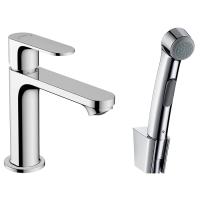 Смеситель для раковины Hansgrohe Rebris S 110 ComfortZone с гигиеническим душем 72215000 хром