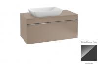 Тумба под раковину Villeroy & Boch Venticello 957х502 мм L A94701RA серое стекло
