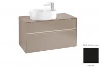 Тумба под раковину Villeroy & Boch Collaro 1000х500 мм с подсветкой C055L0PD чёрный матовый
