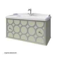 Тумба под раковину Caprigo Caprice 100 1010х493 мм (1 ящик) 25015 B059/silver фисташково-зелёный/серебро