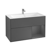 Тумба под раковину Villeroy & Boch Finion 996х498 мм F040GKGK матовый антрацит/матовый антрацит