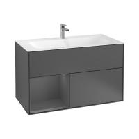 Тумба под раковину Villeroy & Boch Finion 996х498 мм F030GKGK матовый антрацит/матовый антрацит