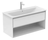 Тумба под раковину Ideal Standard Connect Air 1000x440 мм E0828B2 белый глянец/белый матовый