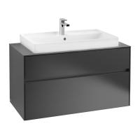 Тумба под раковину Villeroy & Boch Collaro 1000х500 мм C02000PD чёрный матовый
