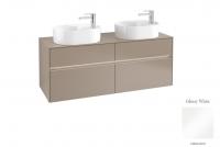 Тумба под раковину Villeroy & Boch Collaro 1400х500 мм с подсветкой C064L0DH белый глянцевый