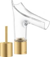 Смеситель для раковины Axor Starck V 110 ComfortZone на 2 отверстия 12115250 золото шлифованное