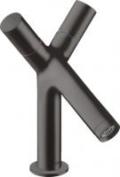 Смеситель для раковины Axor Starck 80 ComfortZone 10030340 хром чёрный шлифованный