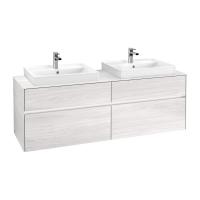 Тумба под раковину Villeroy & Boch Collaro 1600х500 мм с подсветкой C024L0E8 белое дерево