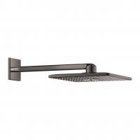 Верхний душ Grohe Rainshower SmartActive 310 Cube (кронштейн 430 мм, 2 режима струи) 26 479 A00 тёмный графит