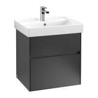 Тумба под раковину Villeroy & Boch Collaro 554х444 мм C00800PD чёрный матовый