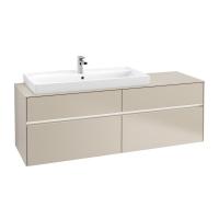 Тумба под раковину Villeroy & Boch Collaro 1600х500 мм с подсветкой C029L0VK мягкий серый