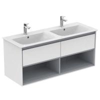 Тумба под раковину Ideal Standard Connect Air 1200x440 мм E0829KN белый глянец/светло-серый матовый
