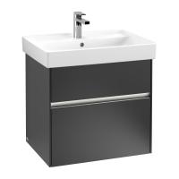 Тумба под раковину Villeroy & Boch Collaro 604х444 мм с подсветкой C009L0PD чёрный матовый