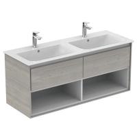 Тумба под раковину Ideal Standard Connect Air 1200x440 мм E0829PS светло-серое дерево/белый матовый