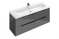 Тумба под раковину Villeroy & Boch Subway 2.0 1287х449 мм A69810FP серый глянцевый