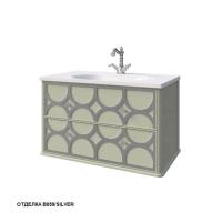 Тумба под раковину Caprigo Caprice 80 802х448 мм (2 ящика) 25112 B059/silver фисташково-зелёный/серебро