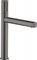 Смеситель для раковины Axor Uno Select 200 ComfortZone 45013340 хром чёрный шлифованный