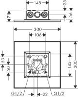 Верхний душ Axor ShowerSolutions 300 2jet 35321140 шлифованная бронза