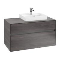 Тумба под раковину Villeroy & Boch Collaro 1000х500 мм C01500FQ дуб графитовый
