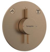 Смеситель Hansgrohe DuoTurn S (внешняя часть для 2 потребителей) 75418140 шлифованная бронза