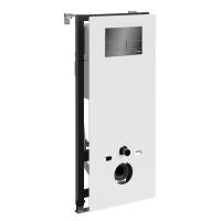Инсталляция для унитаза WasserKraft Abens 20TLT.010.ME.WH.PB04 белое стекло/чёрный