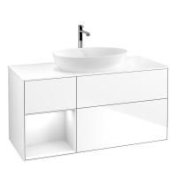 Тумба под раковину Villeroy & Boch Finion 1200х501 мм F821GFGF белый глянцевый/белый глянцевый