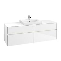Тумба под раковину Villeroy & Boch Collaro 1600х500 мм с подсветкой C025L0DH белый глянцевый