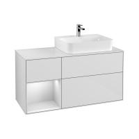 Тумба под раковину Villeroy & Boch Finion 1200х501 мм F141GFGF белый глянцевый/белый глянцевый