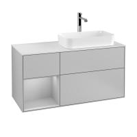 Тумба под раковину Villeroy & Boch Finion 1200х501 мм F271GJGJ матовый светло-серый/матовый светло-серый