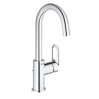 Смеситель для раковины Grohe BauLoop L-Size высокий поворотный излив, донный клапан 23 763 000