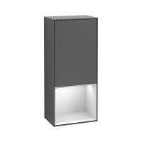 Пенал Villeroy & Boch Finion 418х270х936 мм петли слева F540GFGK матовый антрацит/белый глянцевый