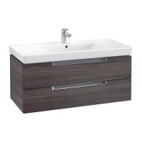 Тумба под раковину Villeroy & Boch Subway 2.0 987х449 мм A69010FQ дуб графитовый