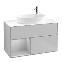 Тумба под раковину Villeroy & Boch Finion 1000х501 мм F891GJGJ светло-серый/светло-серый