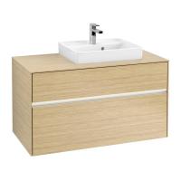 Тумба под раковину Villeroy & Boch Collaro 1000х500 мм с подсветкой C015L0VJ северный дуб