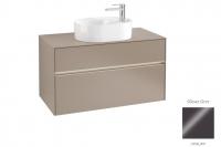 Тумба под раковину Villeroy & Boch Collaro 1000х500 мм с подсветкой C054L0FP серый глянцевый