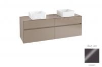 Тумба под раковину Villeroy & Boch Collaro 1600х500 мм C05200FP серый глянцевый