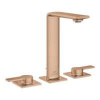 Смеситель для раковины Grohe Allure M-Size 3 отверстия, высокий излив, донный клапан 20 188 DL1 тёплый закат матовый